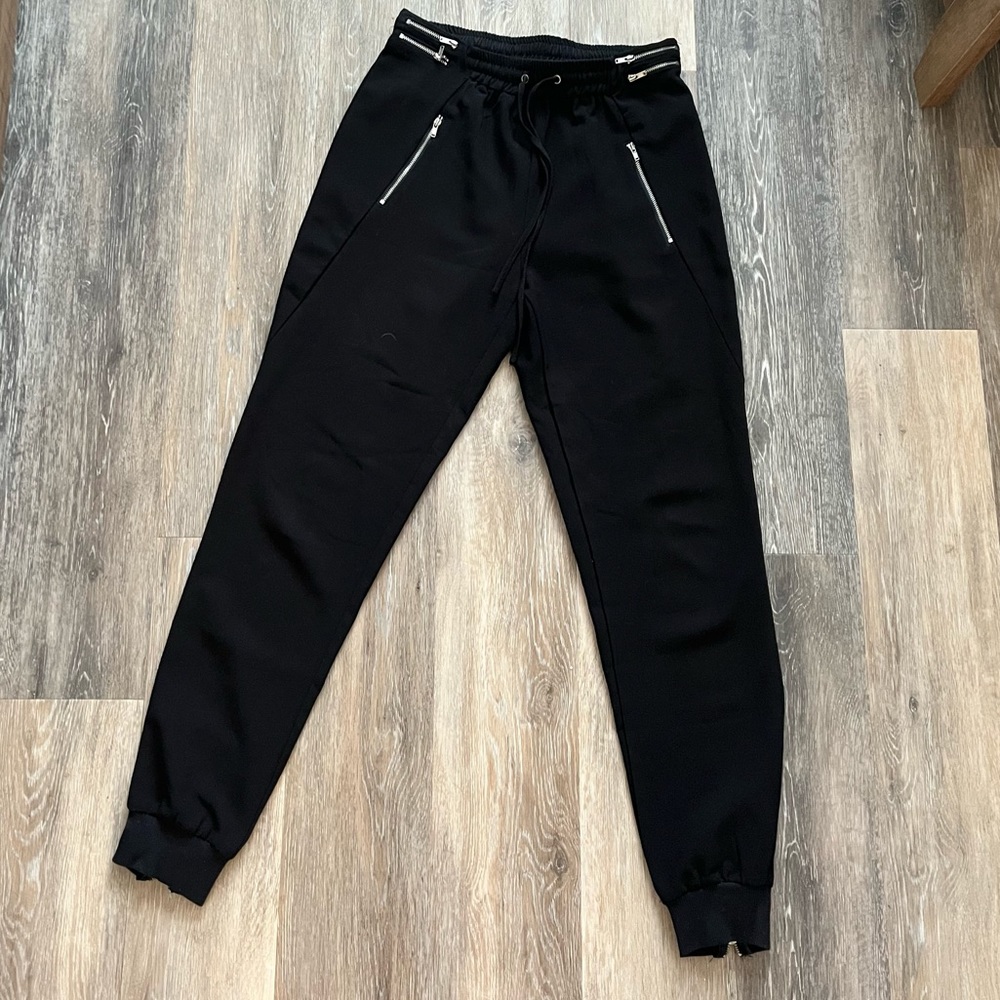 Latiste black joggers with zipper detail Size S